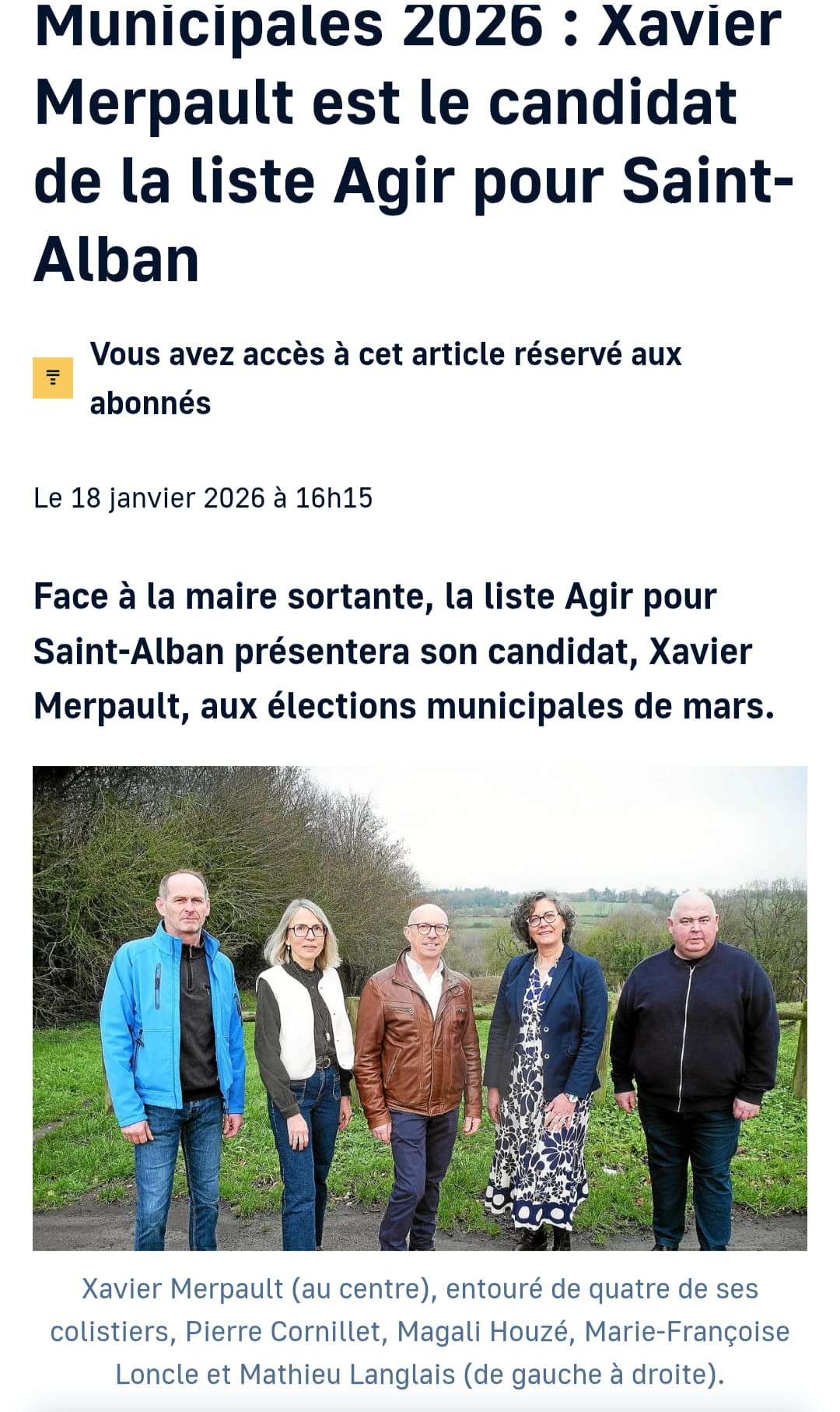 Article de presse